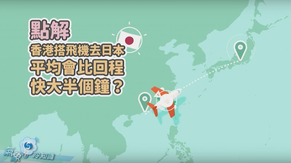 解開香港飛東京去程比回程快之迷 天文台高質教學短片