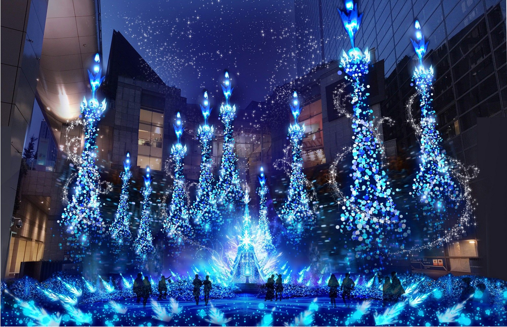 東京燈飾 迪士尼公主系列點燈 Caretta汐留2018年11月開始 東京自由行