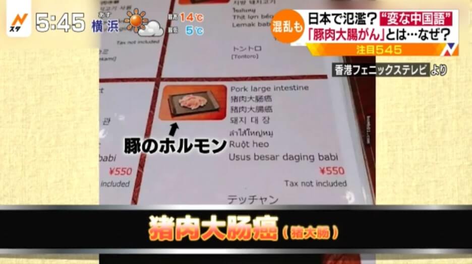 謎之中文！日本景點餐廳出現大量錯誤中文翻譯「豬大腸 > 豬肉大腸癌」