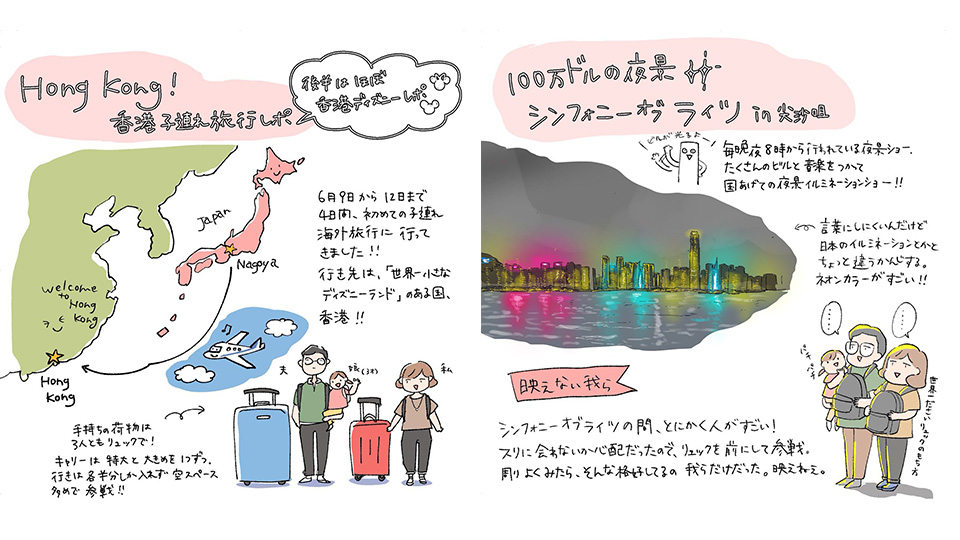 日本漫畫家來港旅行 插圖記錄行程提及香港加油 / 日本在香港