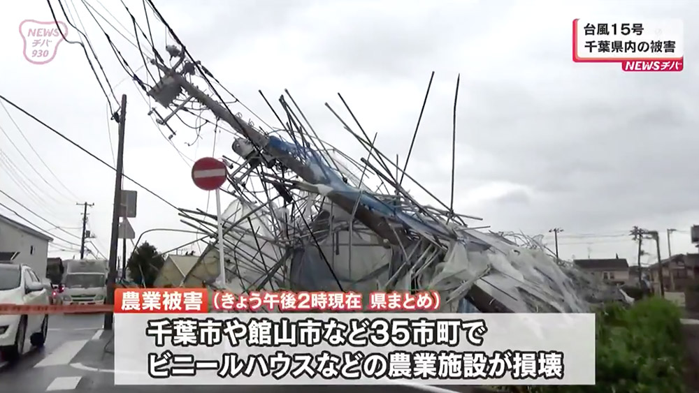  9月9日颱風法西登陸帶來嚴重破壞 千葉災情報道