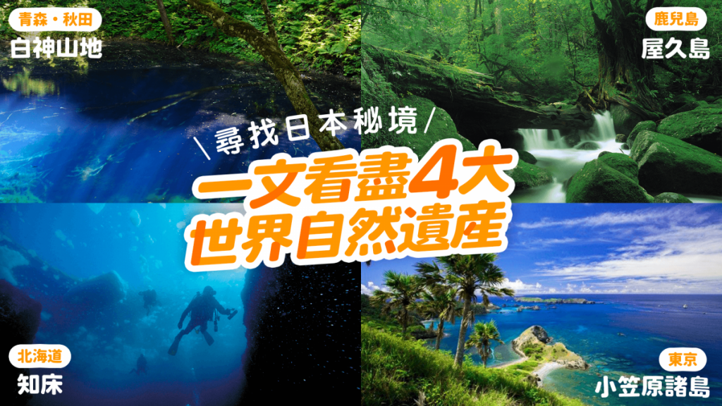 尋找日本秘境—一文看盡4大世界自然遺產
