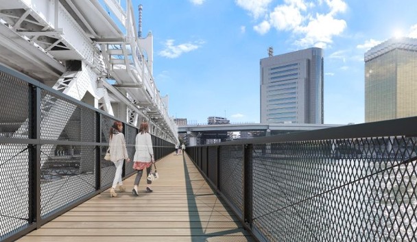 連接淺草和東京晴空塔最短路徑 隅田川橋梁歩道橋將於2020年春天開幕