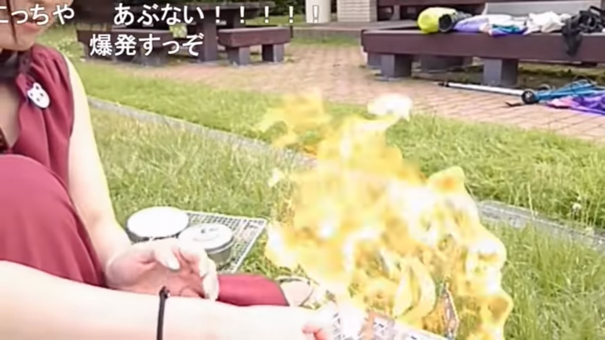 「燃起來了！」第500次直播紀念活動 女實況主小幡友美直播露營 險釀火災