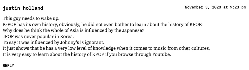 日韓團粉絲大爭論事件：網民不滿 指松本潤於訪問中有「K-POP的根源是傑尼斯」言論